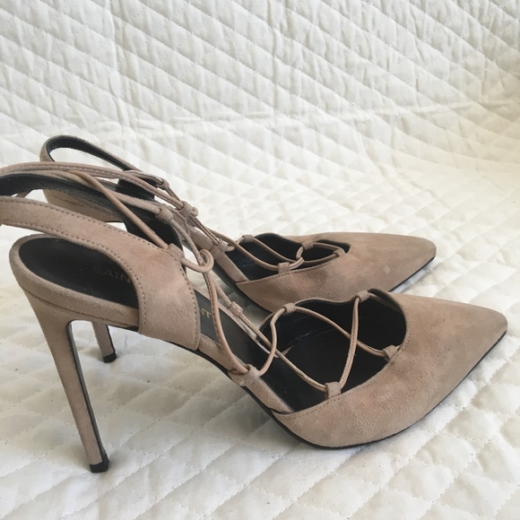 Saint Laurent Suede Lace-Up 105mm Pumps✨ - Picture 3 of 7